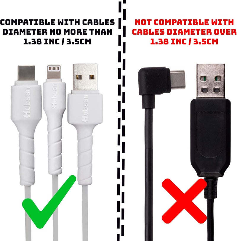 Gorilla Case 16-Piece Charger Cable Kit - USB C & Lightning Cable Protectors, Cable Holders, White - Image 2